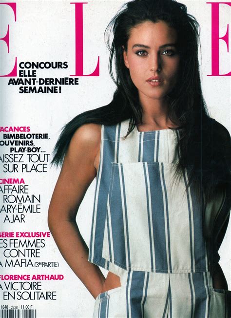 French Elle Cover Monica Bellucci Top Année 80 90s Fashion Fashion