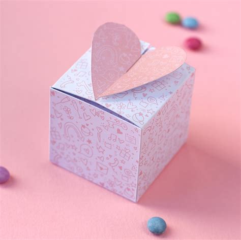 Doodle Pattern Heart Box Template Yes We Made This