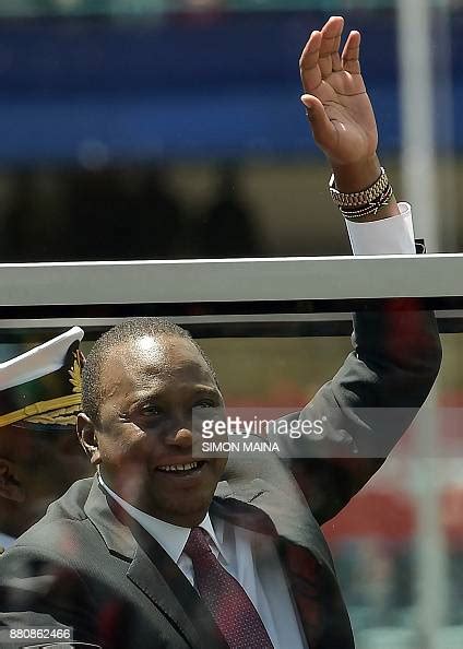 Kenyas President Uhuru Kenyatta Waves To Supporters Upon His Arrival News Photo Getty Images