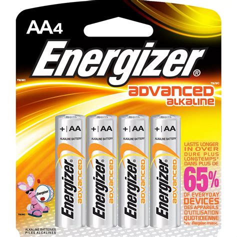 Energizer Advanced Alkaline Aa Battery 4 Pack The Home Depot Canada