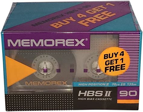 Memorex Hbs Ii 90 Minute High Bias Cassette Tapes Pack Of