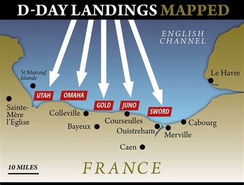 D Day Mapped Where Did British Troops Land On D Day All The Five