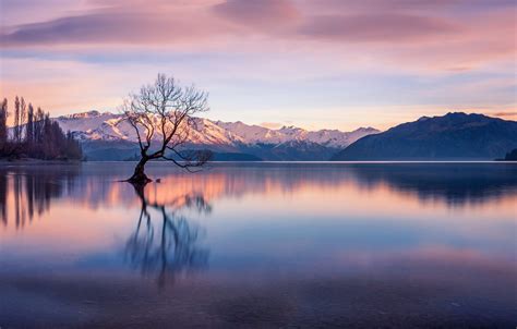 Wallpaper The Sky Mountains New Zealand Lake Wanaka Images For