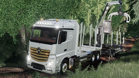 Mercedes Benz Actros Forstaufbau V10 Fs19 Farming Simulator 19 Mod