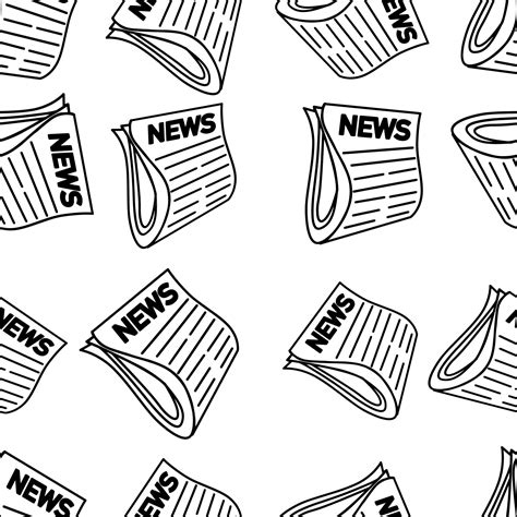 Premium Vector Vector Pattern With Contour Newspapers