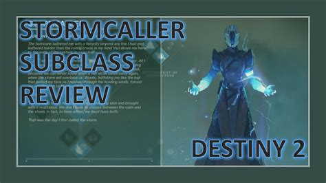 Destiny 2 Stormcaller Subclass Review Youtube