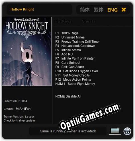 Hollow Knight Cheats Trainer 13 Mrantifan Downloads From