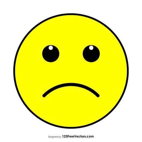 Slightly Frowning Face Emoji Vector Free Emoji Emotions Preschool