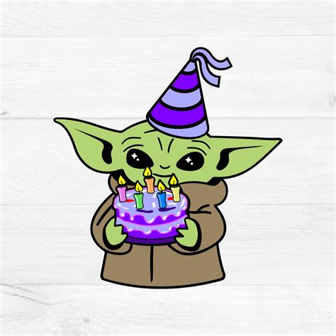 Baby Yoda Birthday Svg