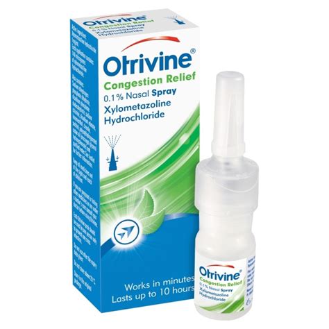 Buy Otrivine Congestion Relief With Menthol 01 Nasal Spray 10ml