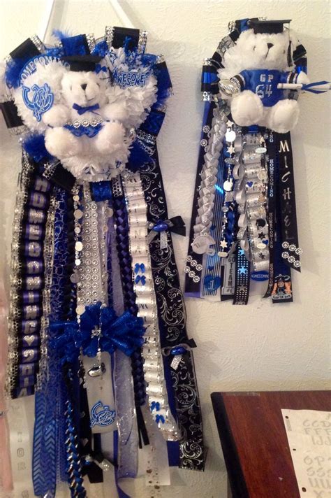 Pin By Mitzi Solis On Homecoming Mums Homecoming Mums Diy Blue Mums Homecoming Mums