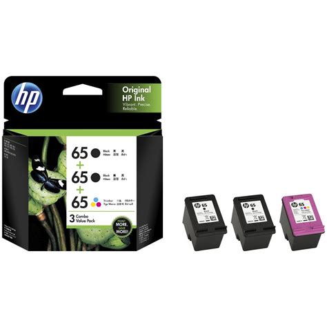 Hp 65 Black And Colour Ink Cartridges 3 Pack Ebay