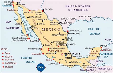 Für die stadt, in der sie sich getroffen haben, den ort, an dem sie sich verliebt haben oder den ort, den sie zu hause nennen. Mexiko Urlaub-Karte - Mexico anzeigen Ferien ...