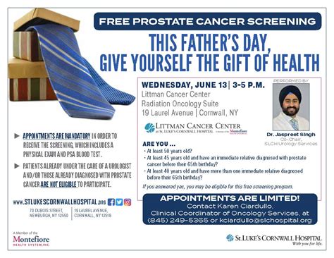 Free Prostate Cancer Screening Premier Medical Group