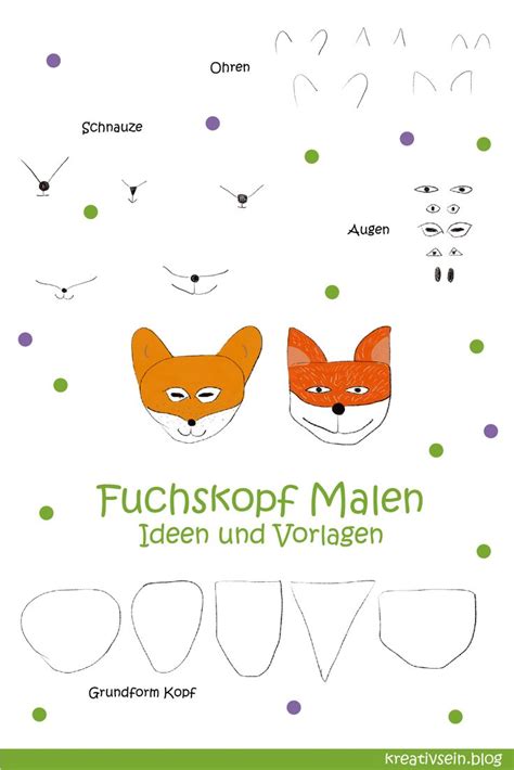 Fuchs mit schwarzem schwanz ausmalbild malvorlage tiere. Fuchs Malen: Mit Vorlage geht es ganz einfach! | Fuchs ...