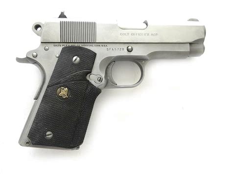 Colt Officers Acp Bright Stainless Excellent Lk For Sale At