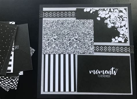 Use The Black And White Mat Pack To Create A Stunning Scrapbook Layout
