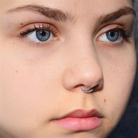 Small Septum Ring Silver Septum Jewelry Nose Piercing Etsy