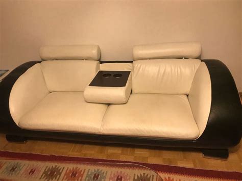 Schwarzes echtleder ecksofa echt leder kopfstützen rindsleder sofa couch. Sofas 3-2-1 Echt Leder | Acheter sur Ricardo