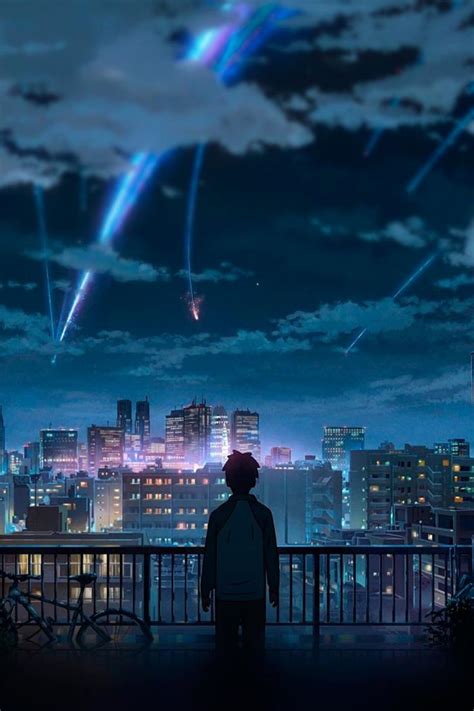 Taki Watches Comet Tiamat In 2021 Kimi No Na Wa Anime
