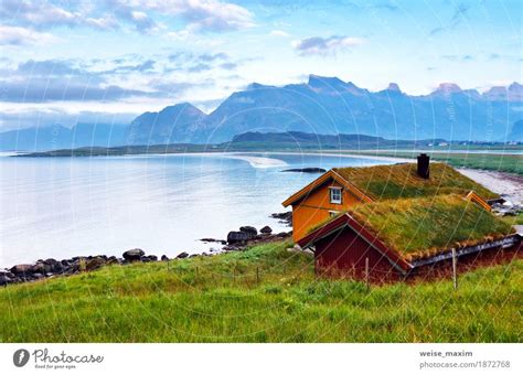 Norway Island In Fjord Cloudy Nordic Day A Royalty Free Stock Photo