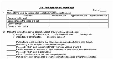 Insulin triggers glut4 to insert into the membranes of these cells so that glucose can be taken in from the blood. 50 Passive and Active Transport Worksheet | Chessmuseum ...