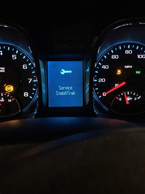 ABS, Service Stabilitrak, and (not sure if it’s traction control) light