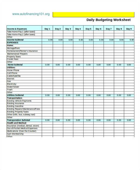 excel home budget template   excel documents