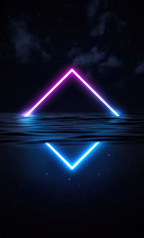 1280x2120 Glowing Triangle Neon Iphone 6 Hd 4k Wallpapersimages