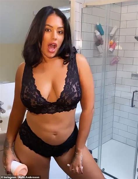 Malin Andersson Shows Off Her Curves In Black Lace Lingerie As She