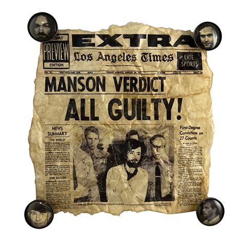 Vintage Serial Killer Newspaper with Magnets Jeffrey Dahmer Ed Gein Ted