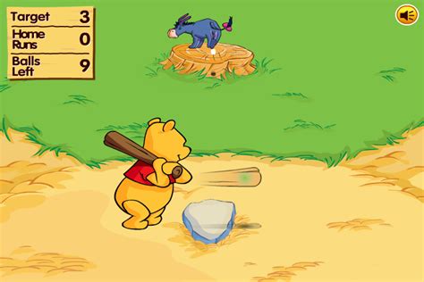 Screenshot Of Winnie The Pooh Home Run Derby Browser 2007 Mobygames
