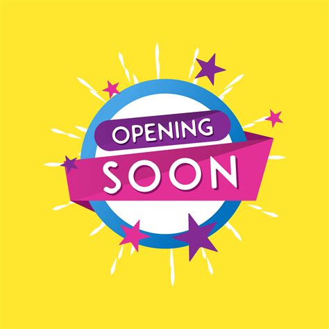 Bright Colorful Opening Soon Design 1218773 Vector Art At Vecteezy