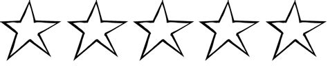 Five Stars Black And White Clipart