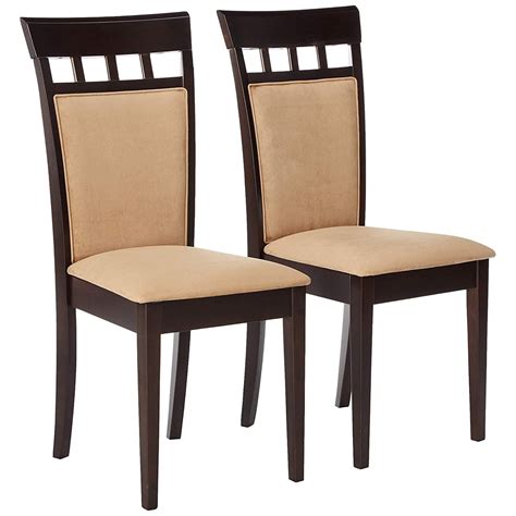Coaster Cushion Back Dining Chair Chair Dining Chairs Set Of 2 Brown