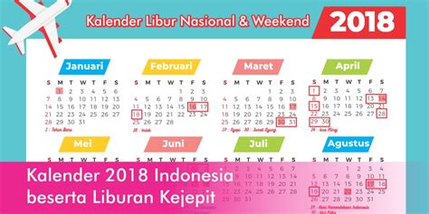 Kalender 2018 Indonesia Beserta Liburan Kejepit