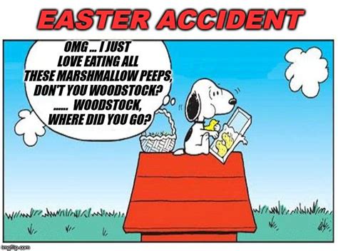 Snoopy Mistakenly Eats His Best Friend Happy Easter Easter Peeps