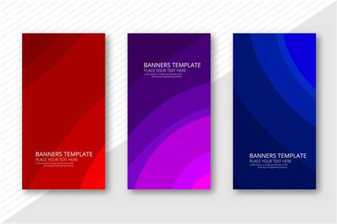 Abstract Colorful Business Banners Set Design 250223 Vector Art At Vecteezy