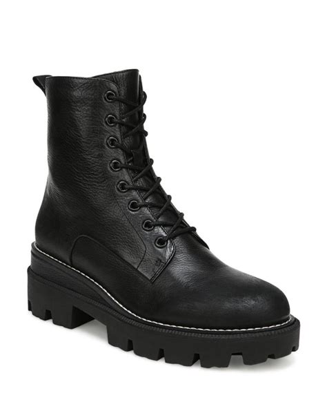 Sam Edelman Leather Garret Combat Platform Boots In Black Lyst