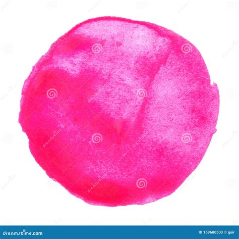 Pink Watercolor Circle Stock Image Image Of Paintbrush 159600503