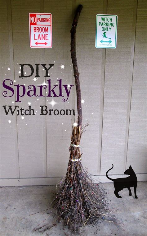 Diy Sparkly Witch Broom Halloween Decorations Halloween Hacks
