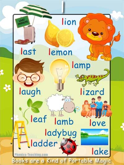L Words Phonics Poster Free And Printable Ideal For Phonics Practice