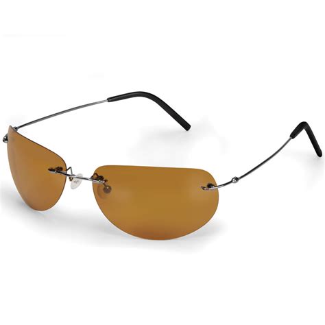 The Clarity Enhancing Sunglasses Titanium Frame Hammacher Schlemmer