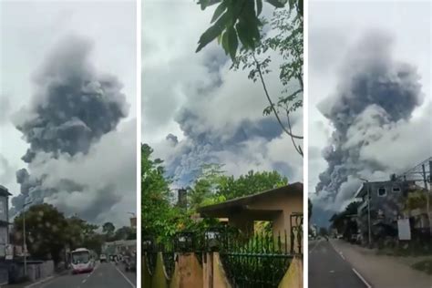 Watch Philippine Volcano Bulusan Erupts Spews Massive Ash Cloud