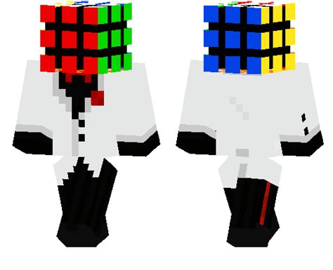 Rubix Cube White Suit Minecraft Pe Skins