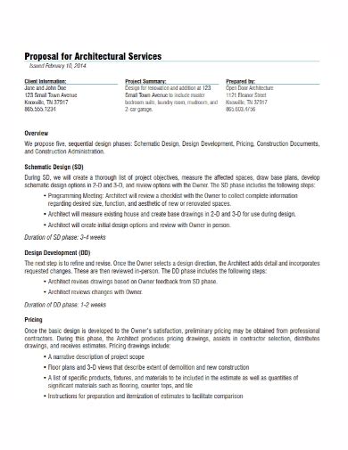 Free 10 Architectural Services Proposal Samples In Pdf Doc
