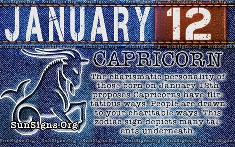 January 12 Zodiac Horoscope Birthday Personality - SunSigns.Org