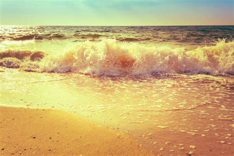 Sand Beach And Wave Stock Photo Image Of Background 46585902