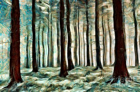 Beautiful Forest Painting By Milan Karadzic Fine Art America