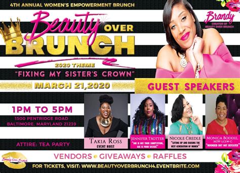 Beauty Over Brunch 4th Annual Womens Empowerment Brunch Tickets Sat